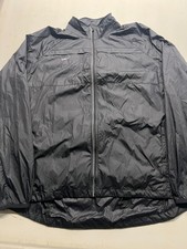 Nike Windbreaker Jacket Black Full Zip Swoosh Nylon Lightweight Mens Sz 2XL