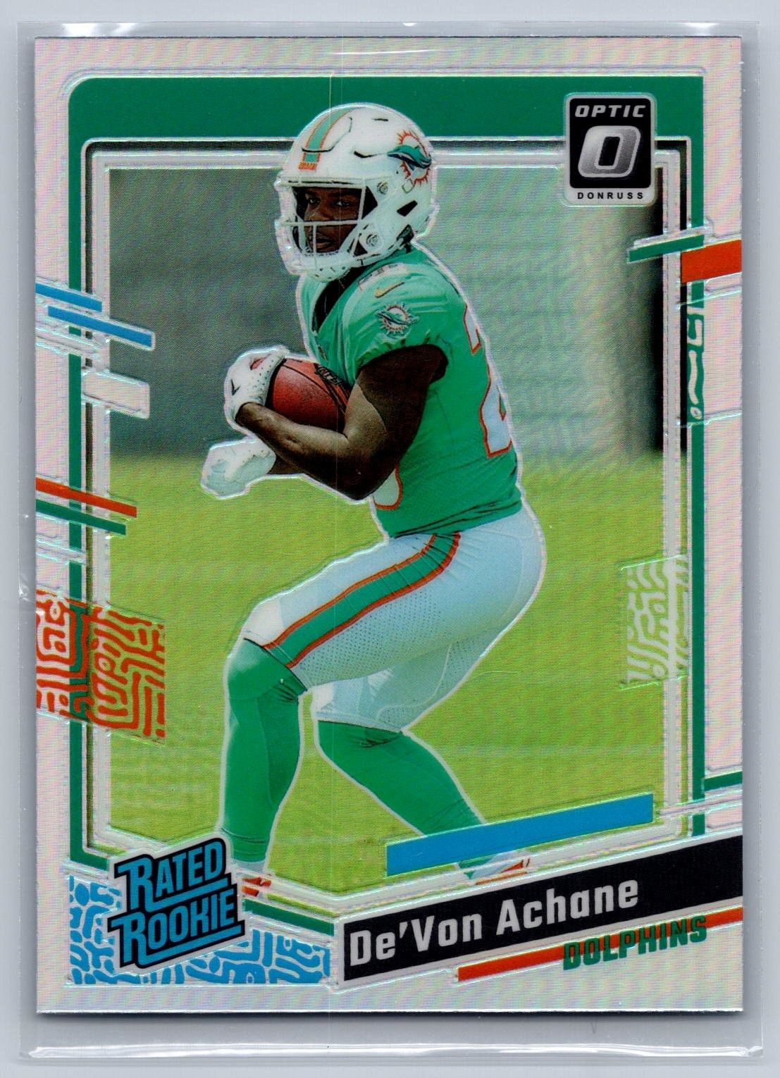 De'Von Achane 2023 Donruss Optic #269 Holo RC Rookie