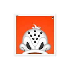 Anaheim Ducks Mascot Wild Wing Minimalist NHL Fine Art Print by S. Preston - ...
