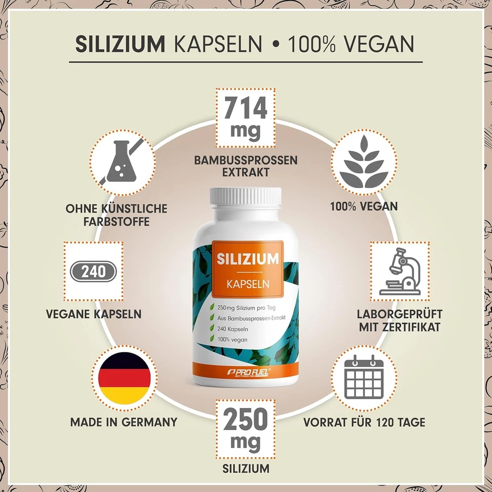 Silizium hochdosiert 240 Kapseln - 714 mg siliziumreiches... - Bild 2 von 4