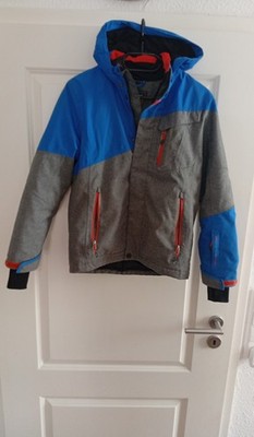 Killtec Winterjacke Grau Blau Gr.152 mit Kapuze