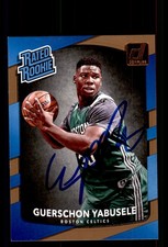 Signed Basketball Card Auto Guerschon Yabusele 2017-18 Donruss #154 Celtics