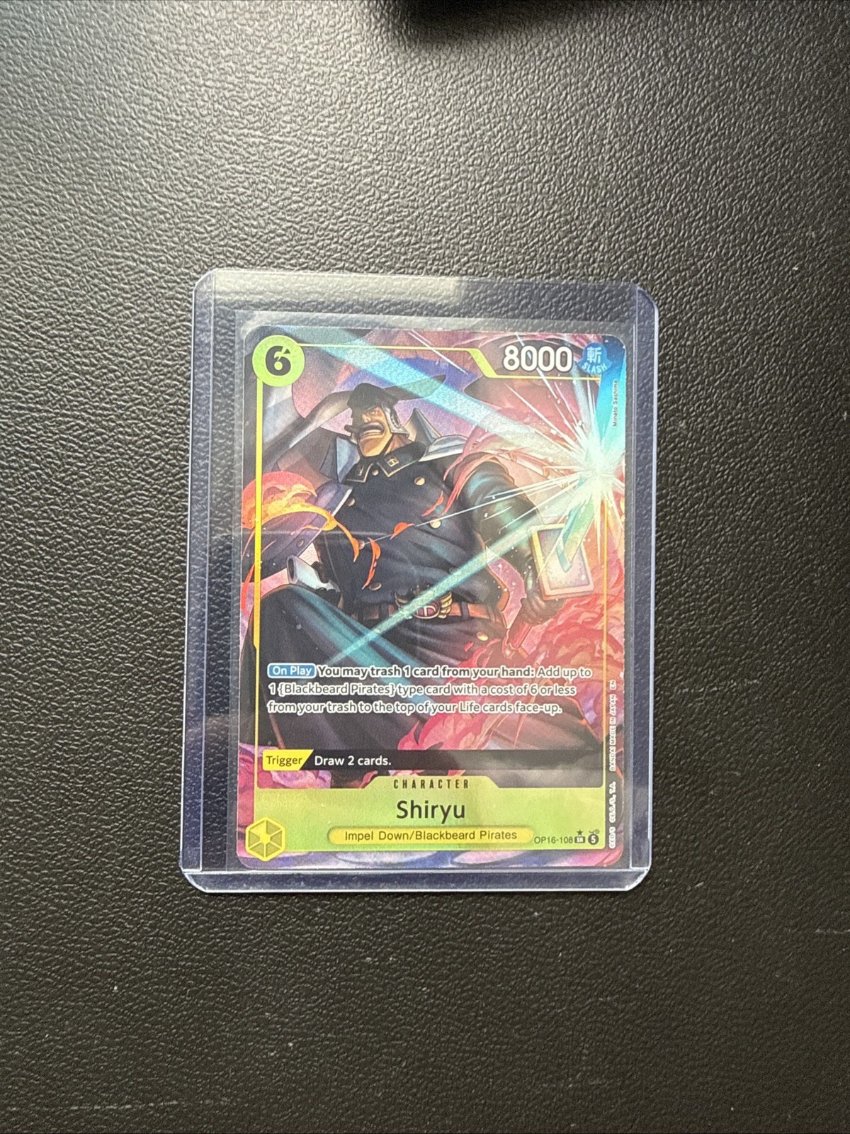One Piece The Time Of Battle Shiryu OP16-108 Alternate Alt Art NM