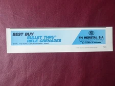 8/1991 PUB FN HERSTAL SA SMALL ARMS BULLET THROUGH RIFLE GRENADE ORIGINAL AD
