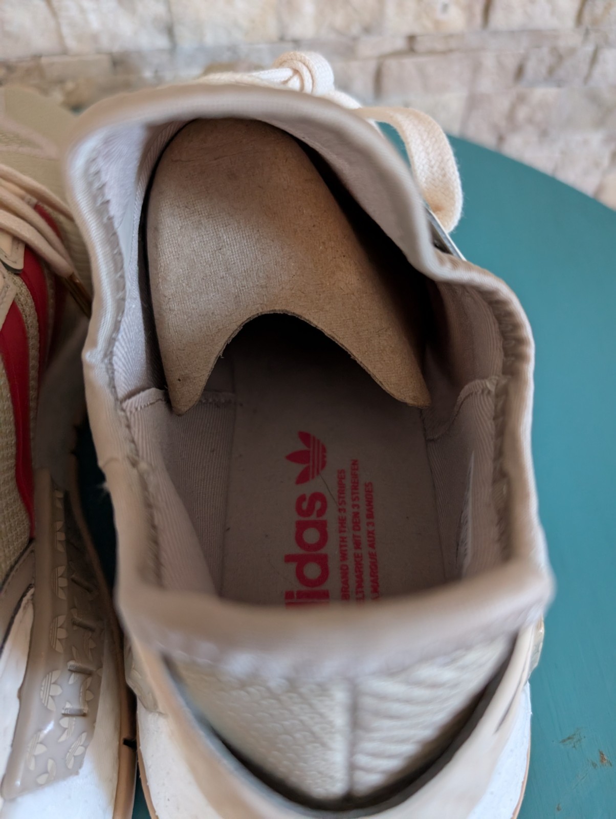 NWT Adidas Originals Men's NMD_G1 Shoes, Wonder Beige/Red/Wonder White Men's 7.5 image 7