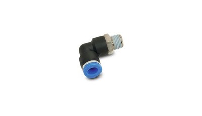 Vibrant Male Elbow Pneumatic Vacuum Fitting For 3/8in OD Tubing (3/8in NPT