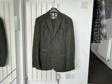 Men’s Next suit with trousers. green wool/polyester