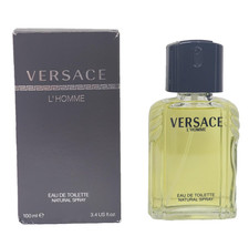 VERSACE L'HOMME 3.4 oz EDT SPRAY BOX DAMAGED