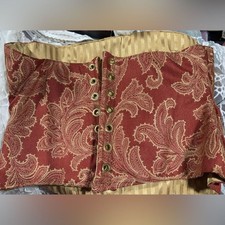 Damsel in this Dress Red Orange Paisley Wench Corset Sz 43"