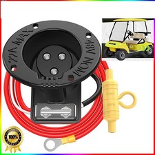 Golf Cart 48V Charger Receptacle Fuse Cord For Club Car DS 1995-UP Chargi Port