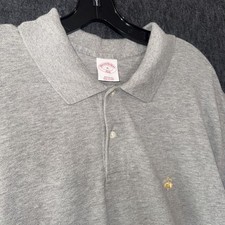 Brooks Brothers XL Golden Fleece Polo Shirt Gray Short Sleeve Men s Original Fit