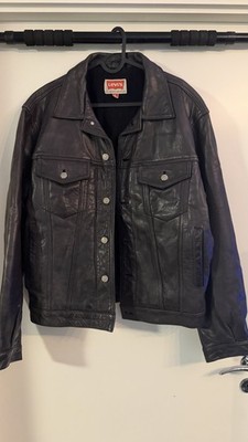 levis leather jacket men