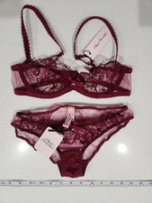 *Brand New* Agent Provocateur  Set  Jayce Brief/Plunge Bra in Burgundy