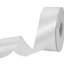 White Ribbon 1-1/2 Inch x 50 Yards Satin Ribbon Single Face Ribbon for Crafts...