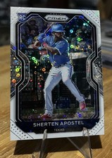 Sherten Apostel /5 WHITE DONUT CIRCLES ROOKIE SP Parallel Prizm 2021 Rangers