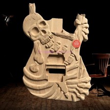 Corpo Frassino Chitarra Elettrica Alta Qualità Naturale George Lynch Teschio e Osso Fai da Te
