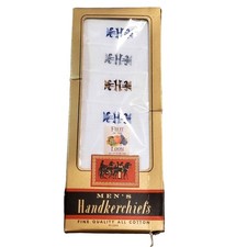 New Mens Handkerchiefs Fruit of the Loom Fine Quality All Cotton