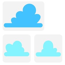 FINGERINSPIRE 3PCS Large Cloud Paint Stencil 2 Size Wall Stencils for Kids Be...