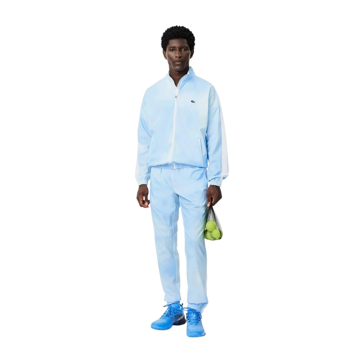 Lacoste Daniil Medvedev Full Tracksuit Set Blue Top Bottoms Mens