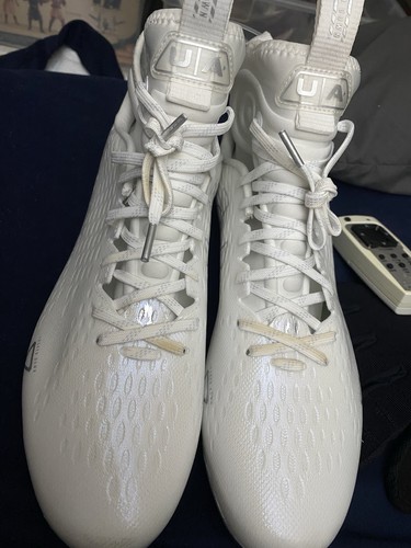Under Armour Spotlight LUX MC 2 White Football Cleats Mens Size 11.5 3025082-100 - Picture 11 of 20