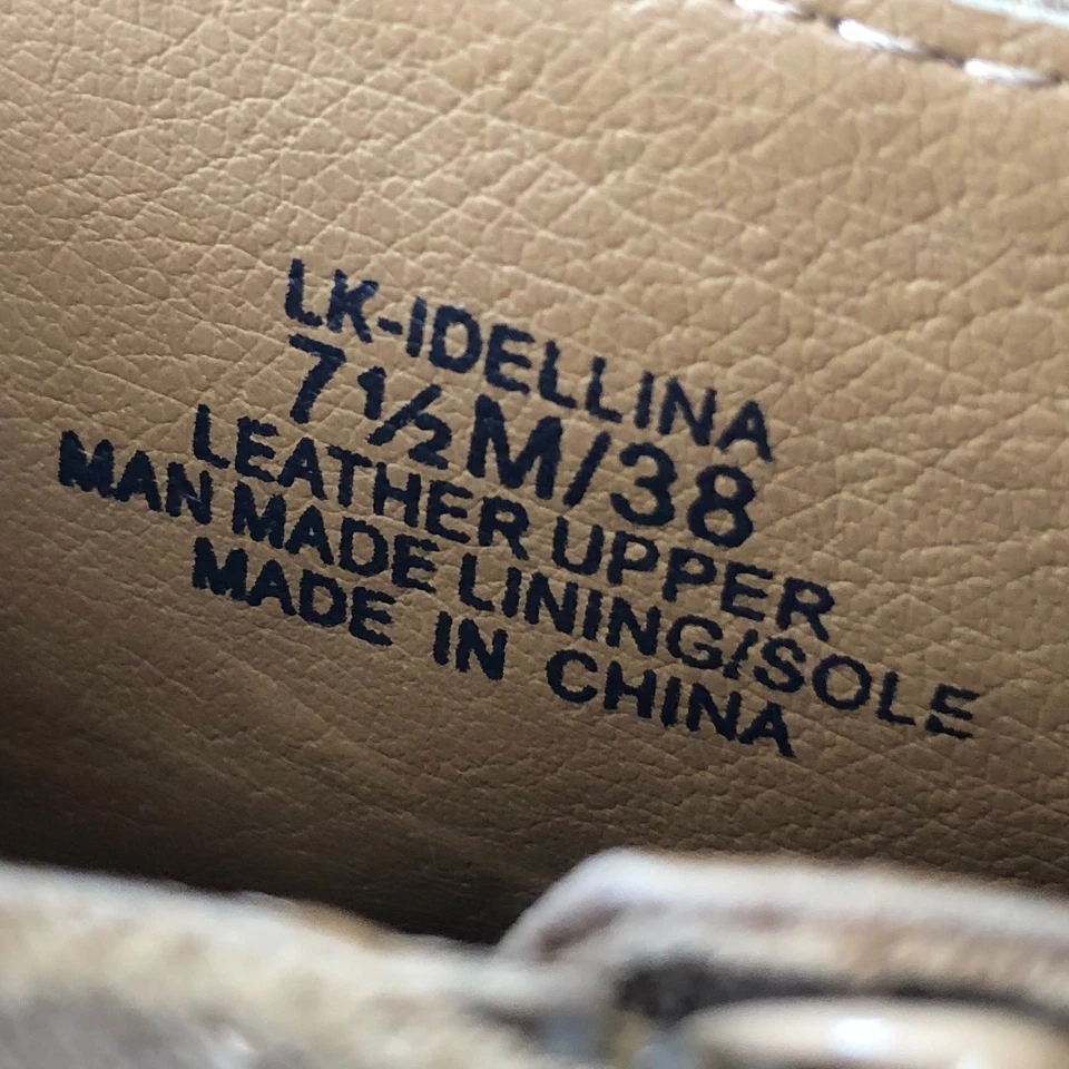 Botas al tobillo occidentales de gamuza de cuero beige tostado Lucky Brand Idellina para mujer 7,5 Foto 4 de 4