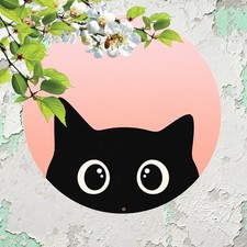 Round Cat Pattern Mouse Pad Non Slip Desktop Computer Accessory