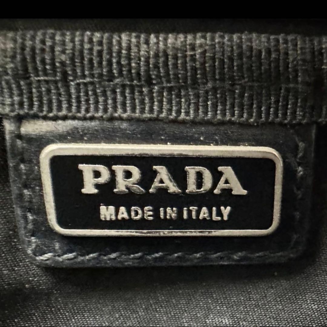 PRADA Mini Pouch Triangular Plate Nylon Black - image 9