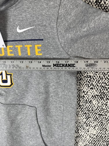 Nike Marquette Golden Eagles Soccer Long Sleeve Hoodie Youth Large Gray NEW - Picture 6 of 9