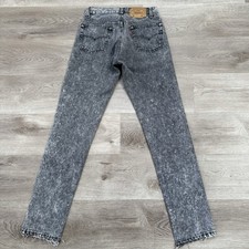 Vintage 80s Levis 501 0686 XX USA Made Jeans Acid Black Wash Authorized 27x32