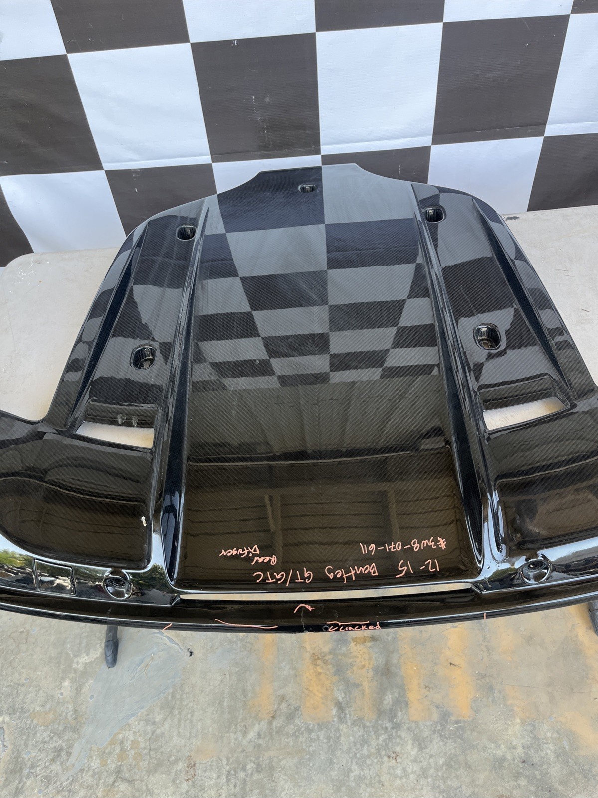 2012 - 2015 Bentley Gt Gtc Carbon Fiber Rear Diffuser Used Oem 3W8 071 611