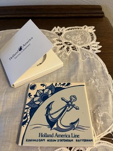 Blue and White Nautical Coaster Holland America