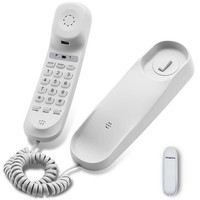 Corded Landline Home Phone Wall Mountable Desk Telephone Large Buttons Redial