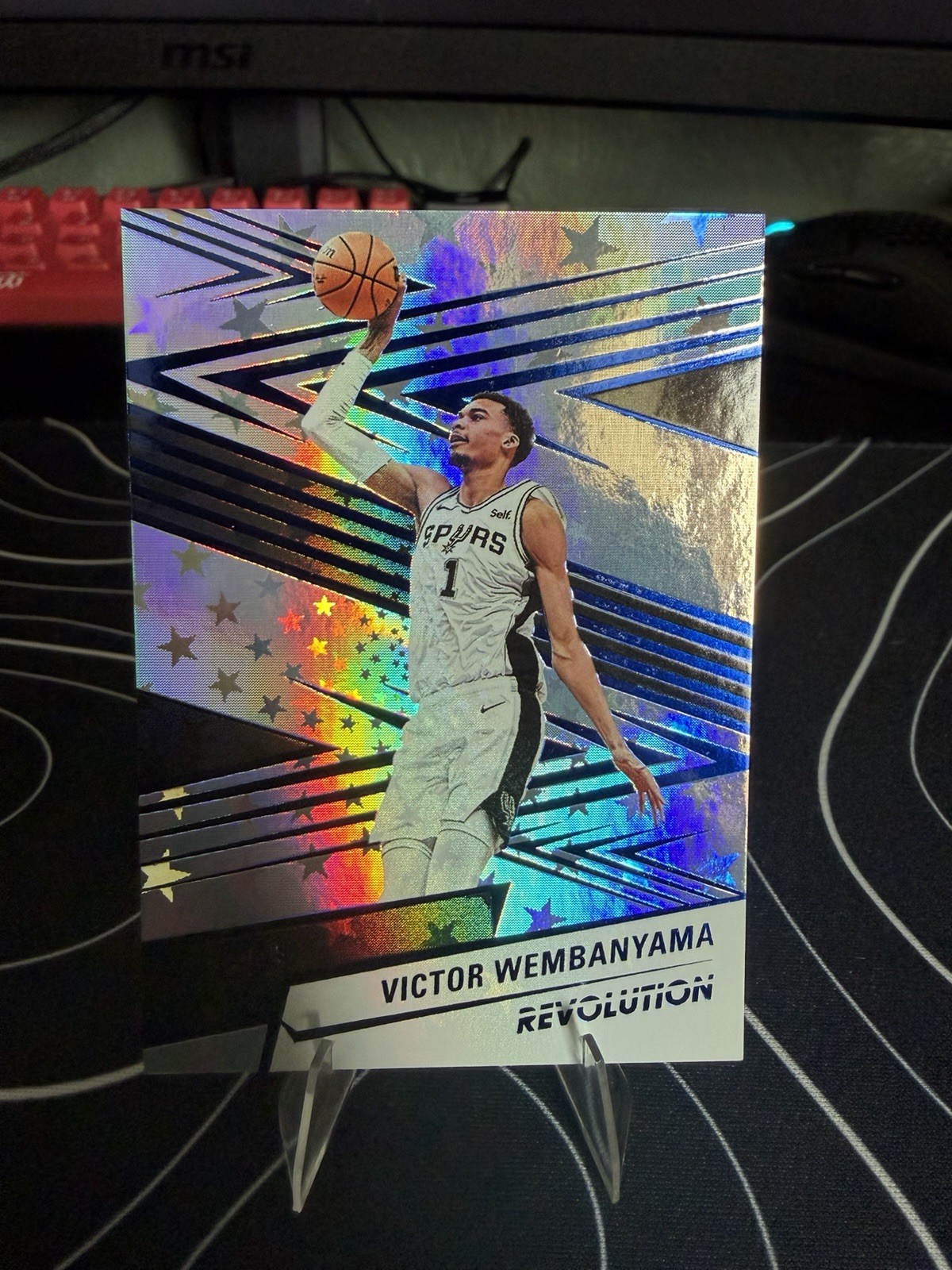 Victor Wembanyama 2024-25 Panini Revolution #79 Blue Astro /99 Spurs
