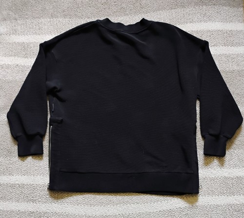 Varley Manning Ribbed Sweatshirt Size Large Black Size Zip Oversized Tunic - Picture 9 of 9
