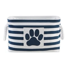 Bone Dry Stripes with Paw Patch Collapsible Polyester Pet Storage Bin, Rectangle