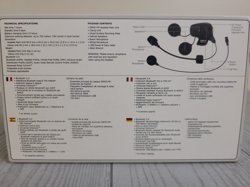 SMH5-FM Bluetooth Headset And Intercom With Built-In Fm Tuner For Motorcycles - Picture 4 of 18
