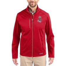 Men's Cutter & Buck Red Washington State Cougars Evoke Eco Softshell Recycled