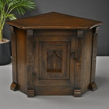Oak Corner Cabinet/Cupboard By Webber Furniture Carvings FREE UK Delivery*