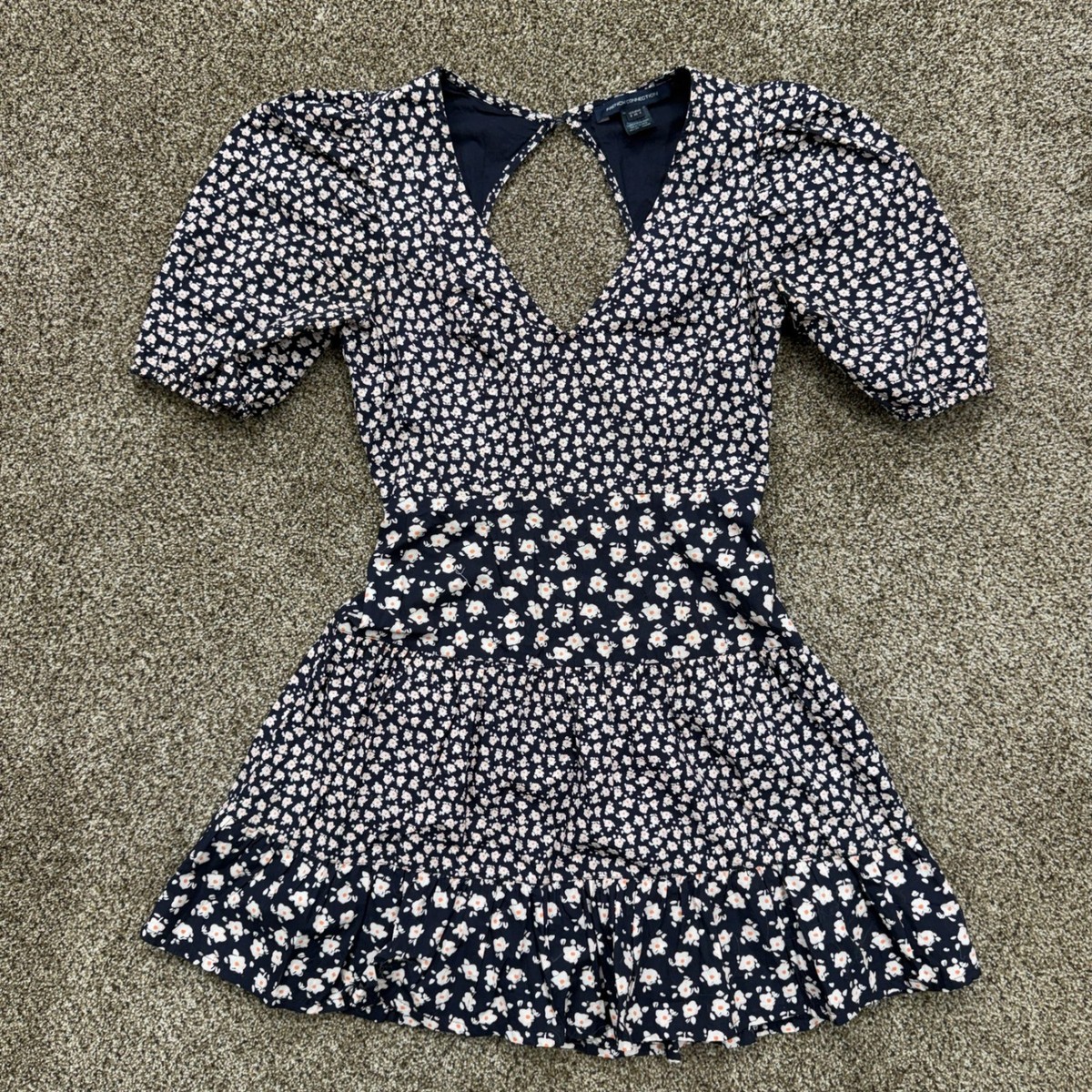 french connection blue mini dress French Connection Women's Scoop-Neck Mini Dress - Poolside Blue main image 0