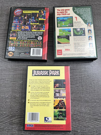 Sega Genesis Model 2 Console Black, MK-1631 w/ 2 controllers and 3 CIB games