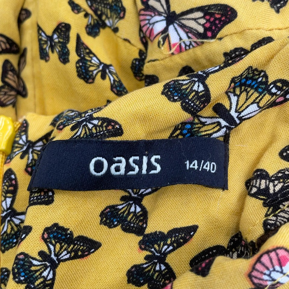 An7 Oasis, Kleid, Größe: 40, Gelb/Mehrfarbig, Viskose, Print, Damen #an7 ...
