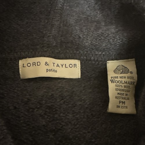 Lord & Taylor Women’s Mid Duffle Coat With Toggle Buttons Black Wool Size PM - Picture 16 of 16