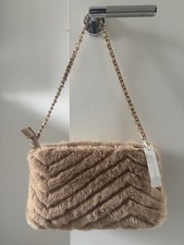 Accessorize London Faux Fur Bag Beige Brand New With Tags