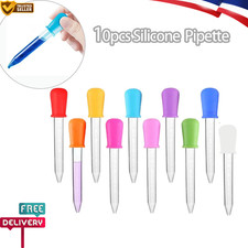 10Pcs/Set 5ml Silicone Plastic Pipette School Lab Experiment Supplies Dropper Fe