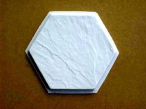 3 HEXAGON SLATE TEXTURE CONCRETE FLOOR TILE MOLDS 12x12 CRAFT TILES @ $0.30 EACH - Picture 1 of 12