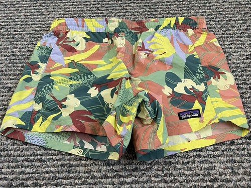 Patagonia Shorts Girls L Youth Light Pocket Colorful Baggies Floral Flower Nylon - Picture 2 of 10