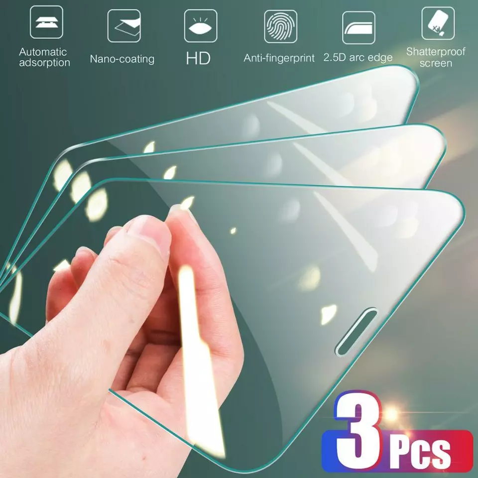 Película protectora de pantalla con cubierta de vidrio templado premium 9H+ para teléfono celular Huawei Foto 2 de 4