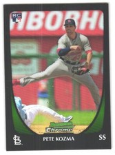 2011 Bowman Draft Picks & Prospects Pete Kozma #55 Chrome Refractors RC