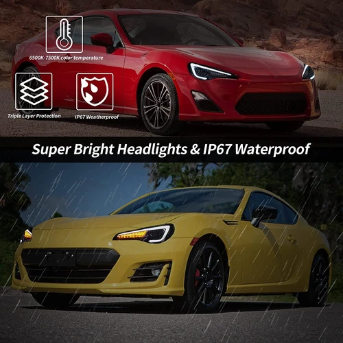 LED-Scheinwerfer für Toyota GT86 2012-2019 Scion FR-S 2013-16 Subaru BRZ 2013-19 - Bild 3 von 9