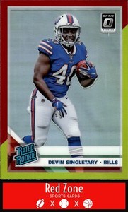2019 Donruss Optic RED and YELLOW- #178 Devin Singletary NM. RC